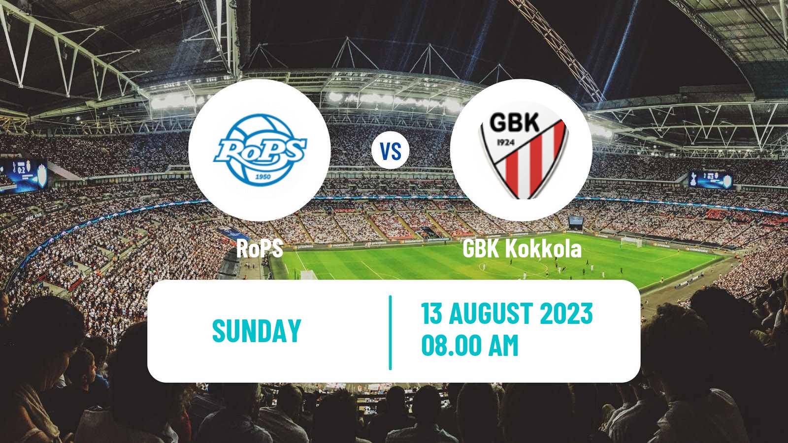 Soccer Finnish Kakkonen Group C RoPS - GBK Kokkola