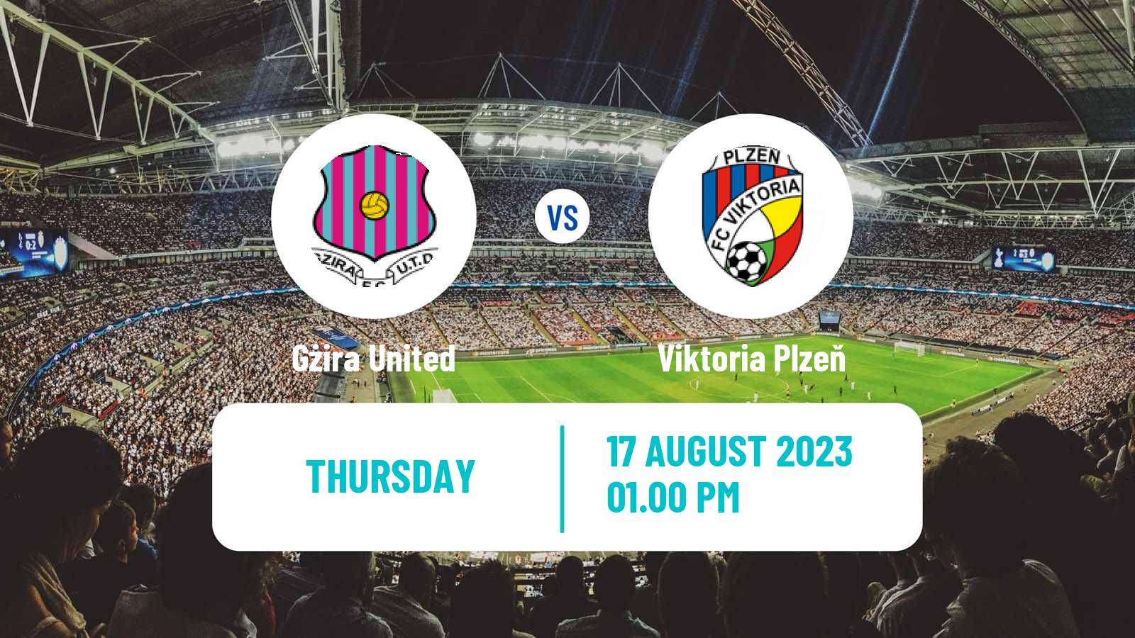 Soccer UEFA Europa Conference League Gżira United - Viktoria Plzeň