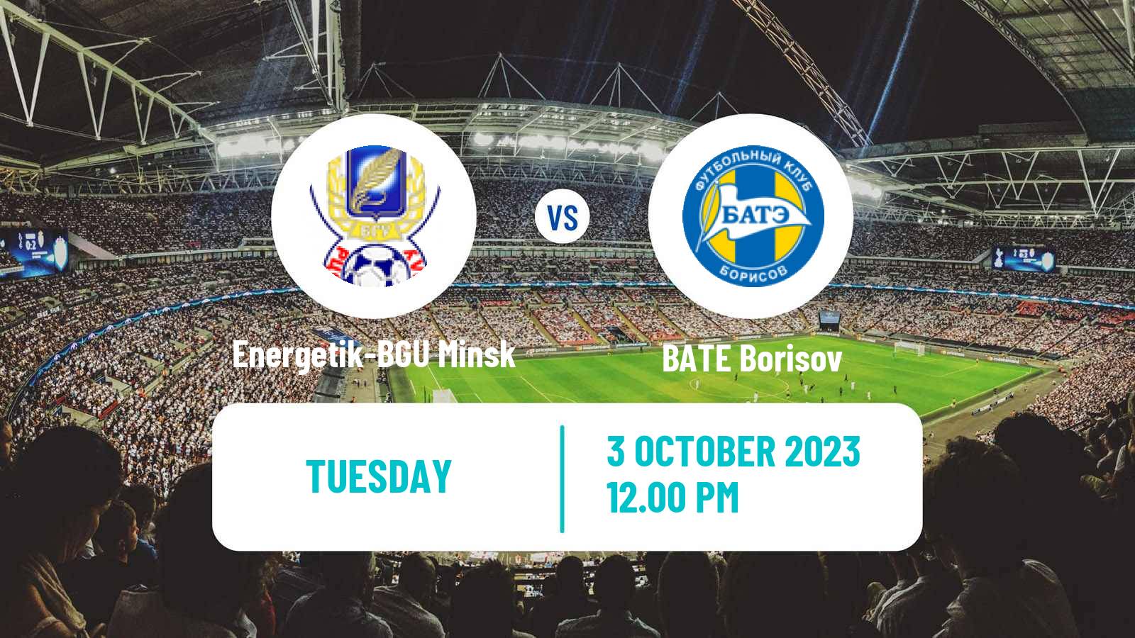 Soccer Belarusian Vysshaya Liga Energetik-BGU Minsk - BATE Borisov