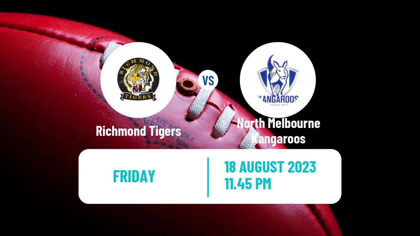 Aussie rules AFL Richmond Tigers - North Melbourne Kangaroos