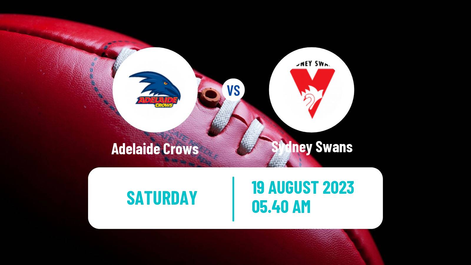 Aussie rules AFL Adelaide Crows - Sydney Swans