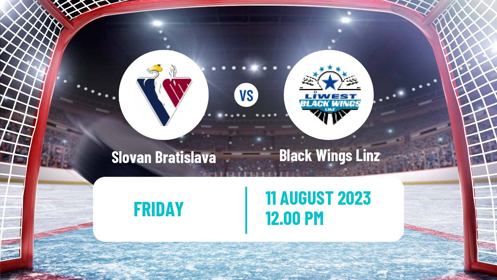 Hockey Club Friendly Ice Hockey Slovan Bratislava - Black Wings Linz