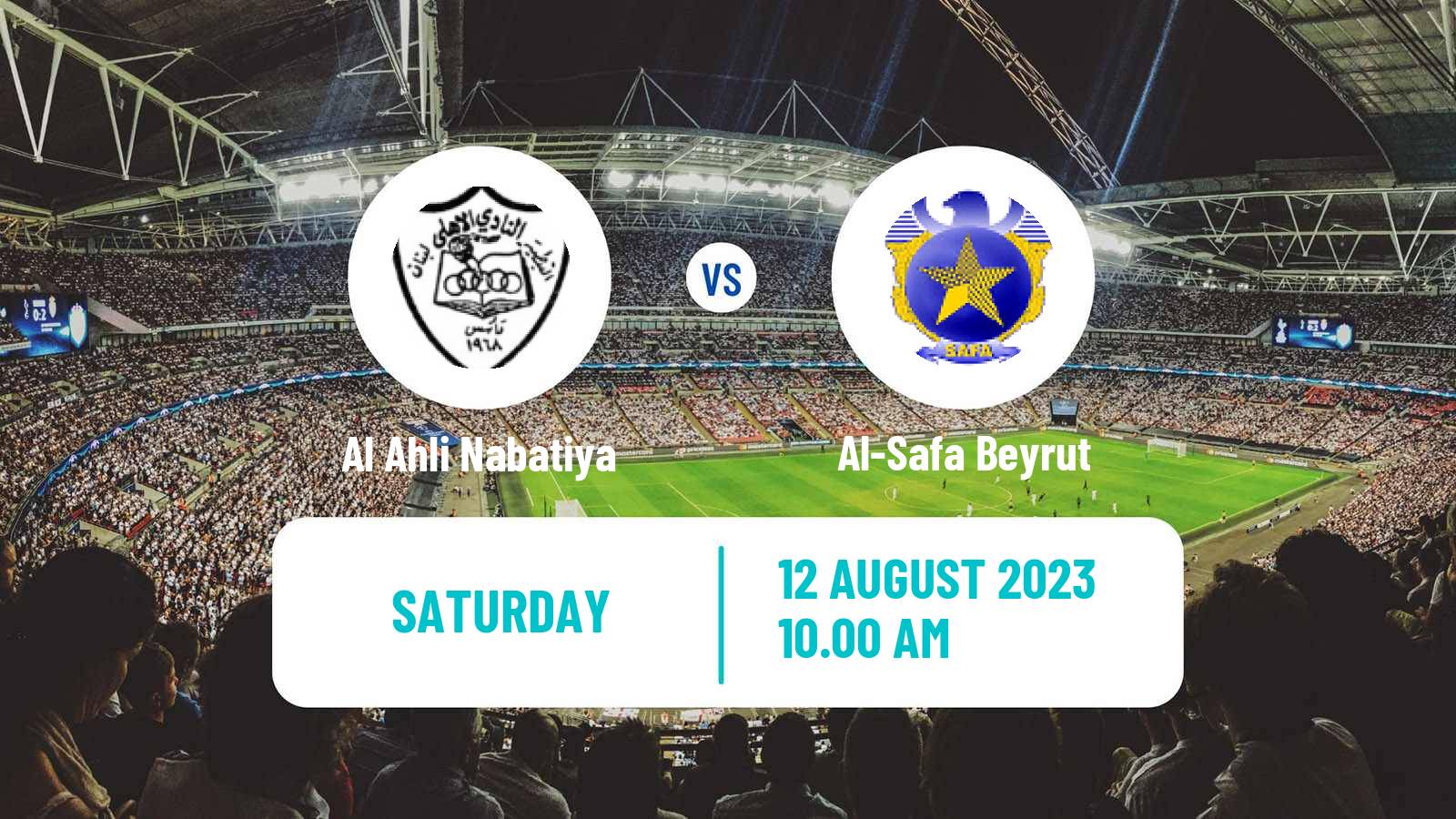 Soccer Lebanese Premier League Al Ahli Nabatiya - Al-Safa Beyrut
