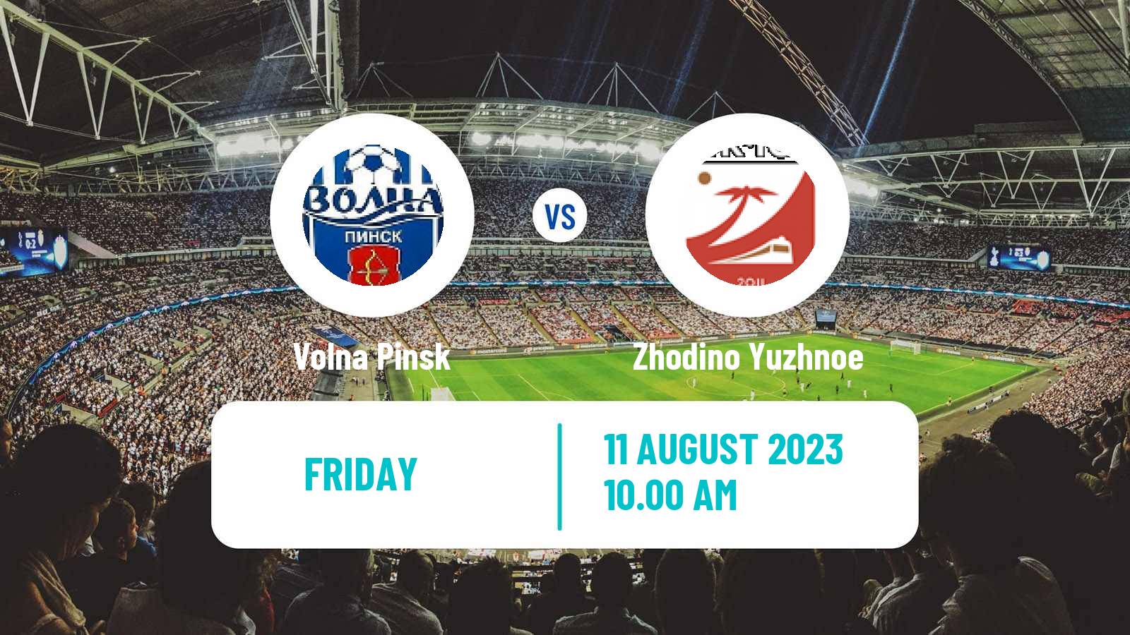 Soccer Belarusian Pershaya Liga Volna Pinsk - Zhodino Yuzhnoe