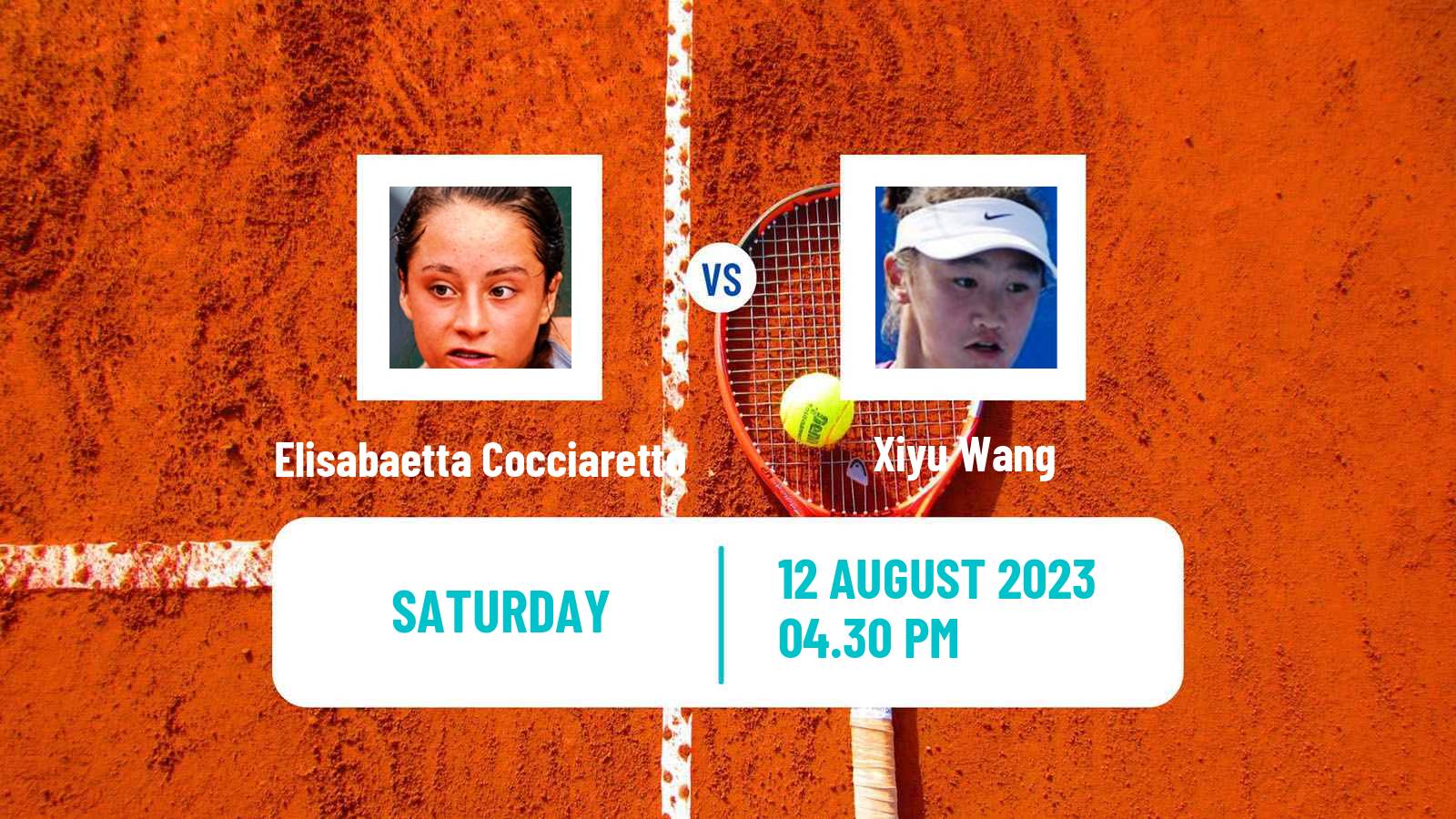 Tennis WTA Cincinnati Elisabaetta Cocciaretto - Xiyu Wang