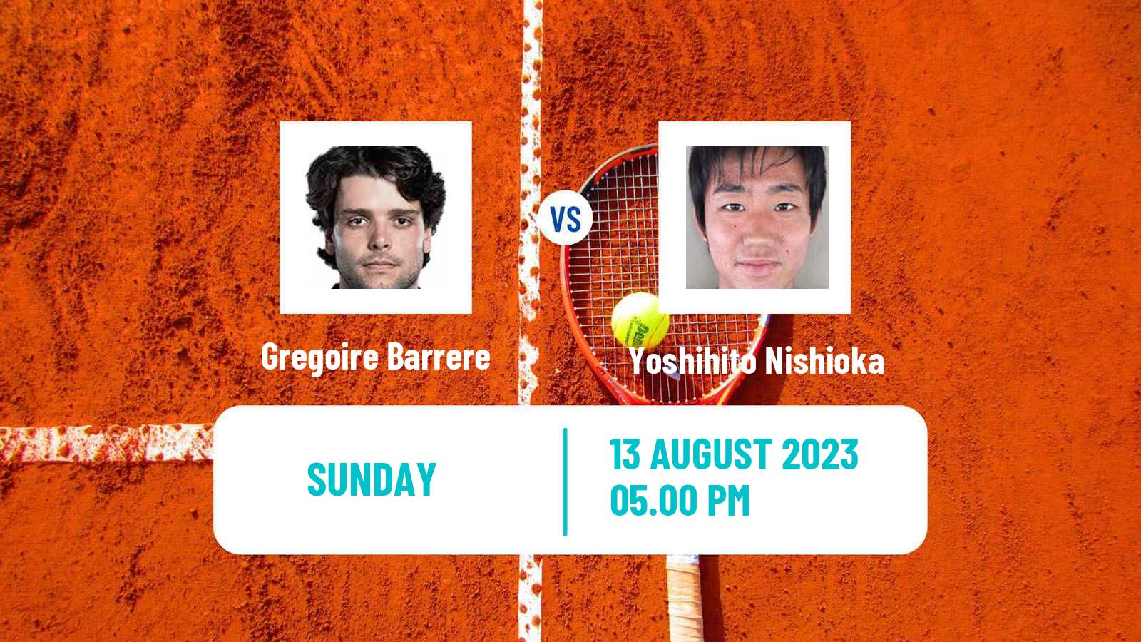 Tennis ATP Cincinnati Gregoire Barrere - Yoshihito Nishioka