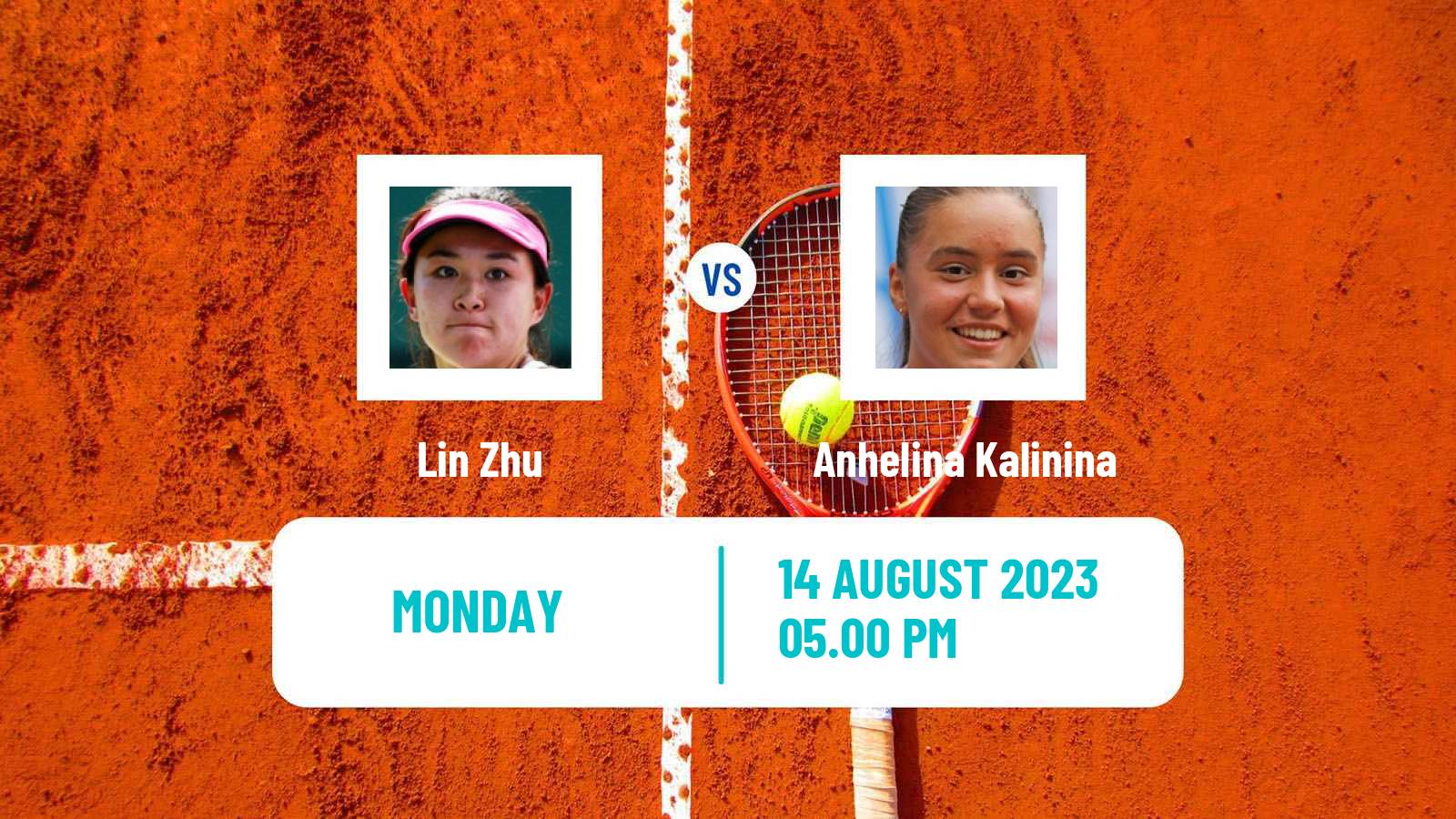 Tennis WTA Cincinnati Lin Zhu - Anhelina Kalinina