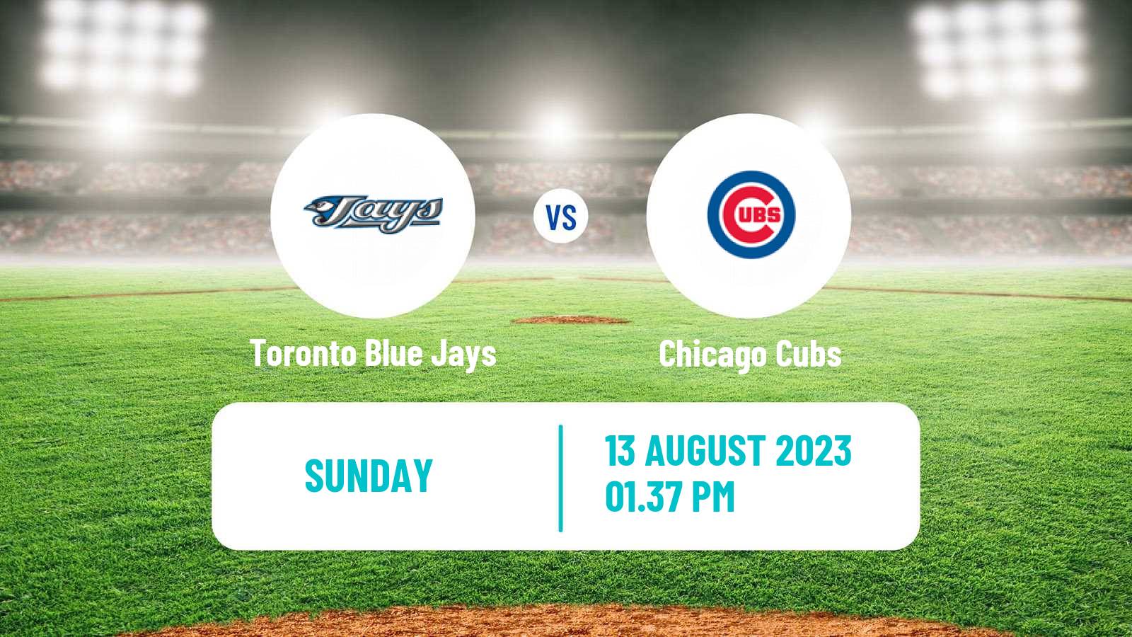 Baseball MLB Toronto Blue Jays - Chicago Cubs