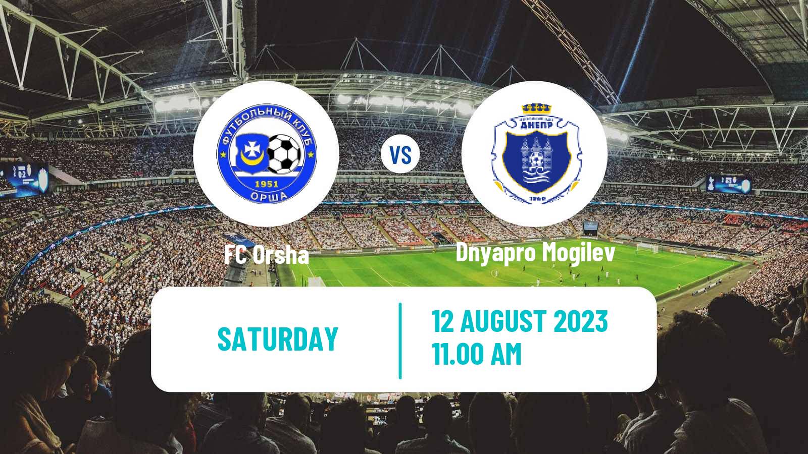 Soccer Belarusian Pershaya Liga Orsha - Dnyapro Mogilev