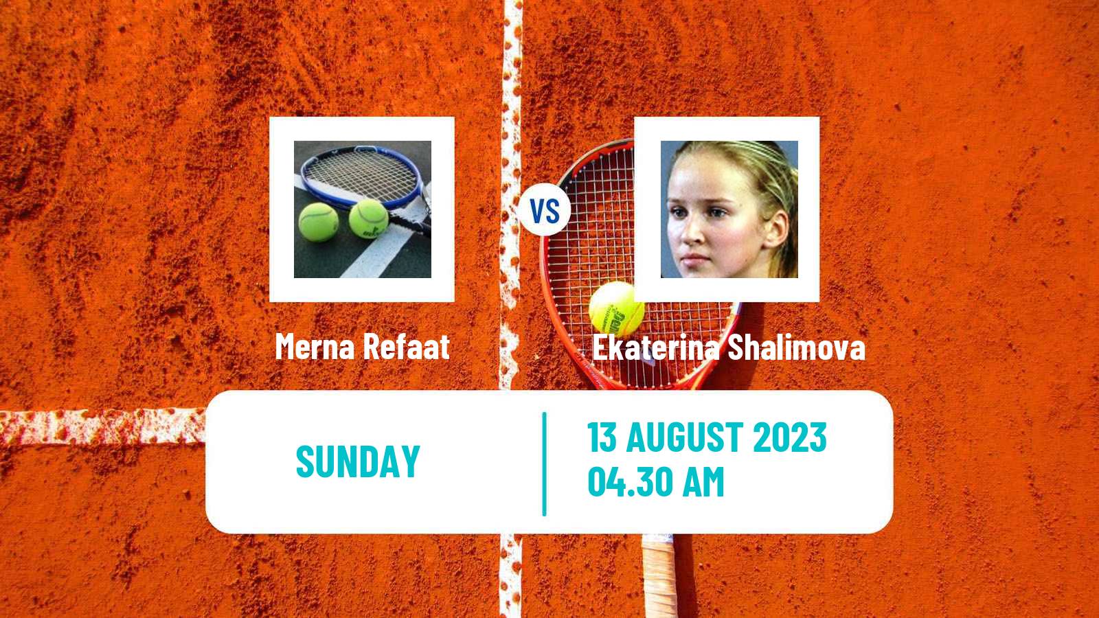 Tennis ITF W15 Monastir 27 Women Merna Refaat - Ekaterina Shalimova