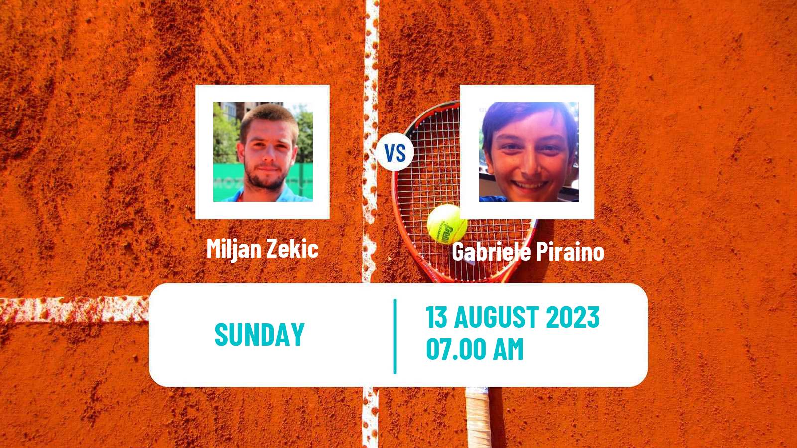 Tennis Todi Challenger Men 2023 Miljan Zekic - Gabriele Piraino