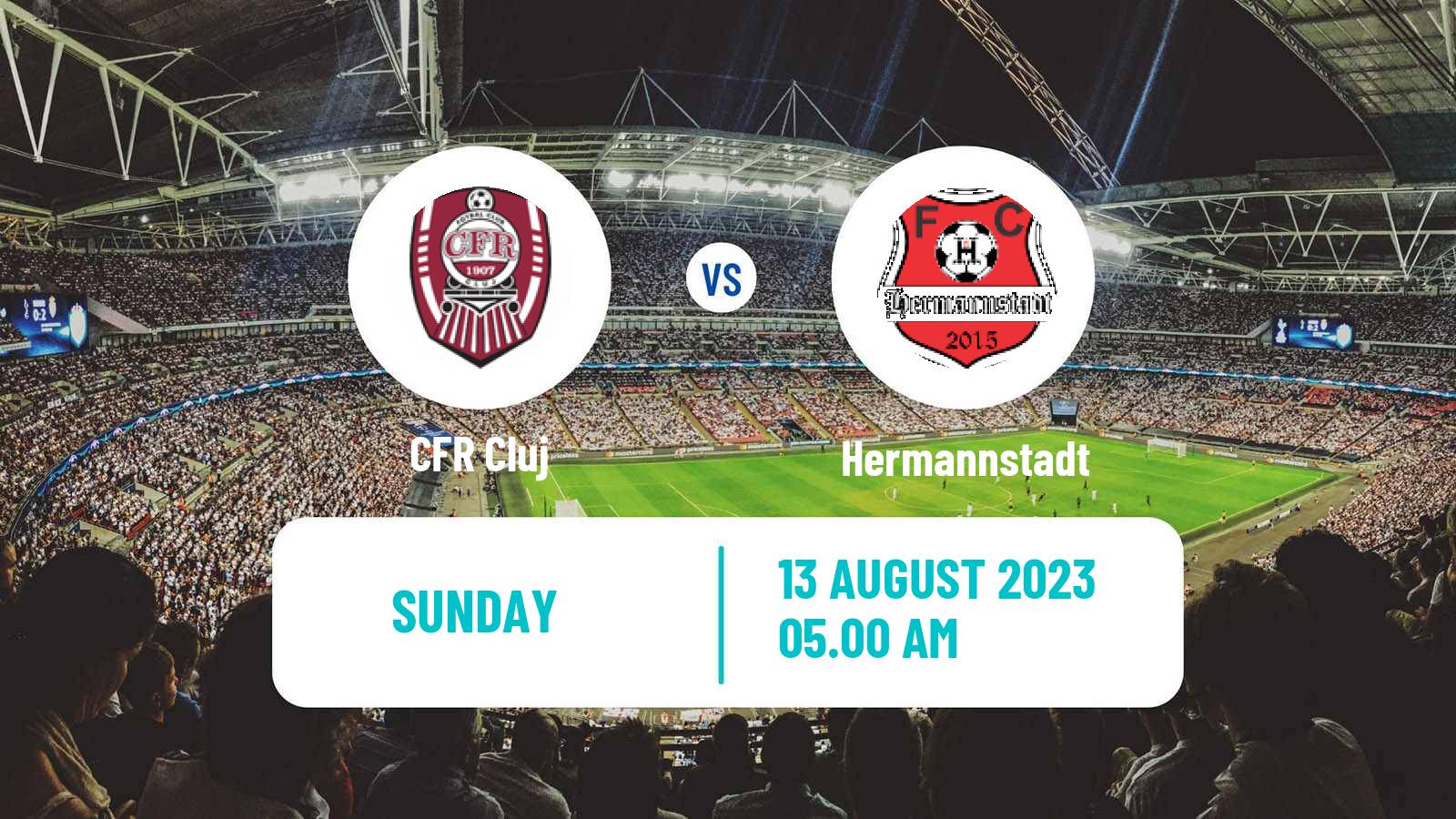 CFR Cluj vs Hermannstadt Prediction and Picks today 13 August 2023 Football