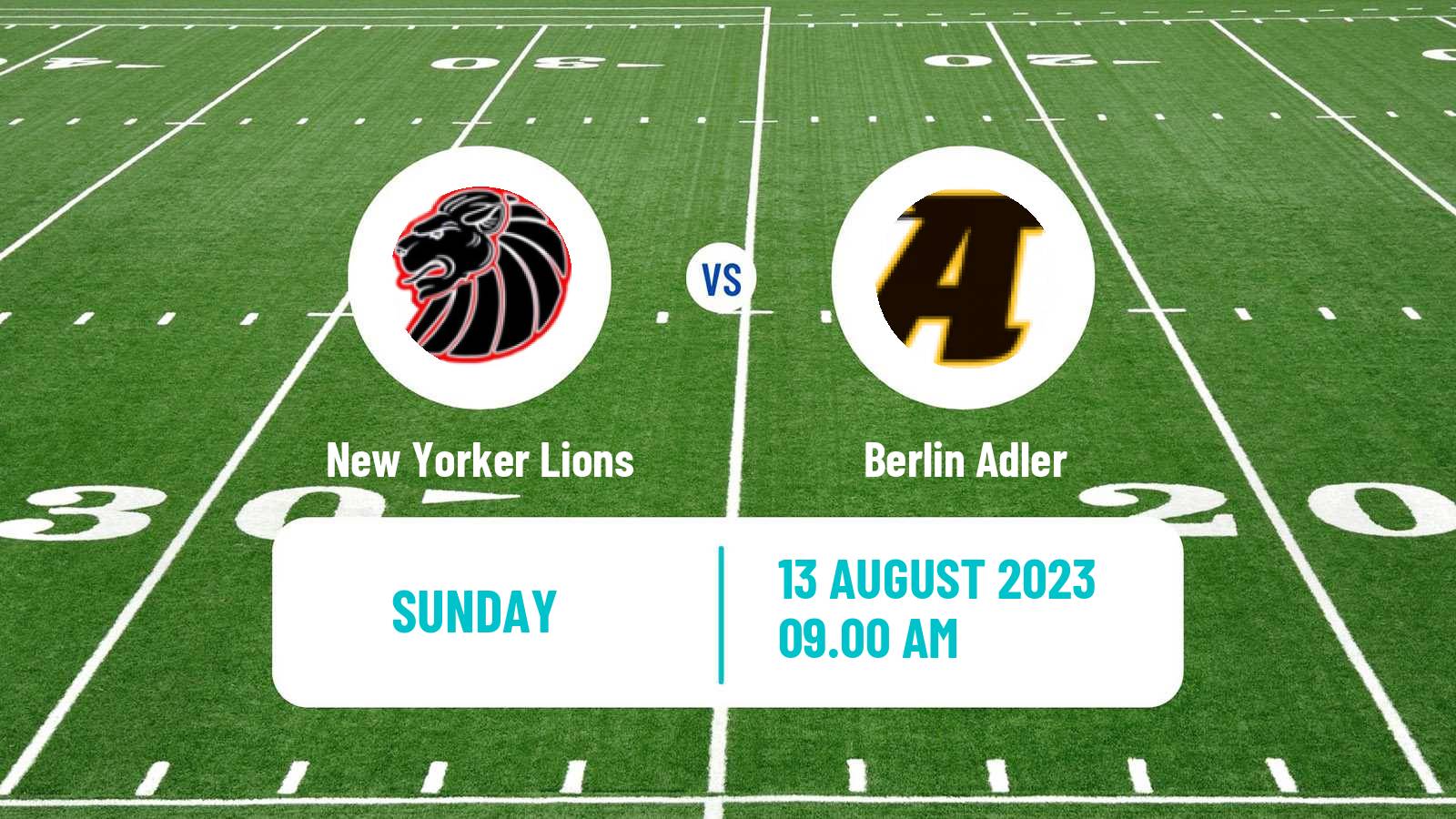 American football German GFL New Yorker Lions - Berlin Adler