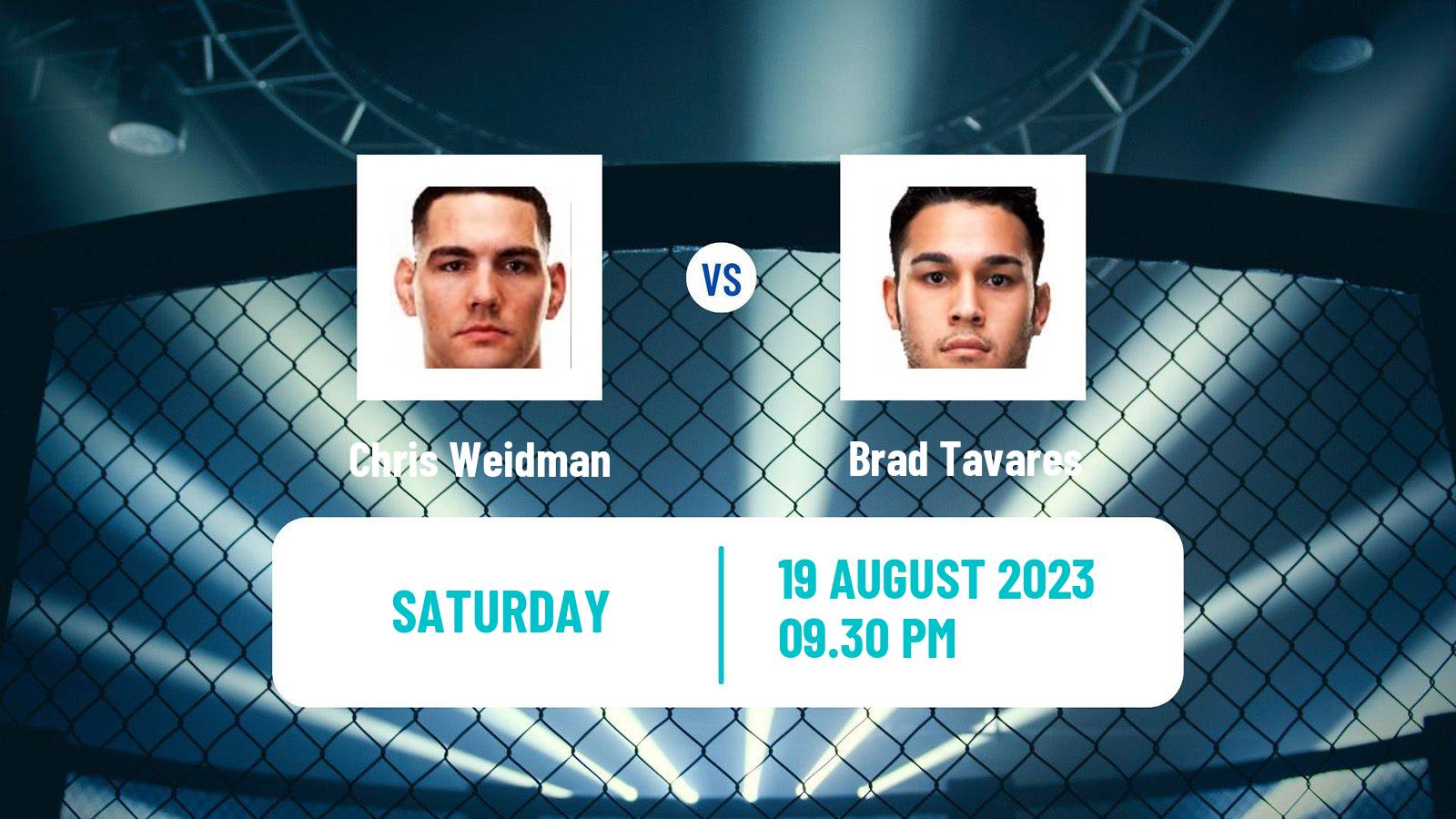 MMA Middleweight UFC Men Chris Weidman - Brad Tavares