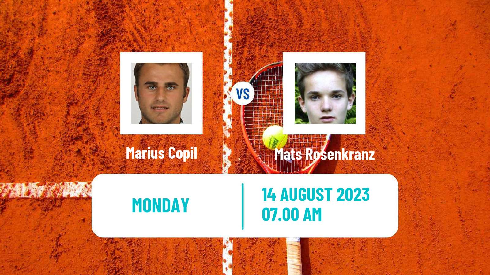 Tennis Grodzisk Mazowiecki Challenger Men Marius Copil - Mats Rosenkranz