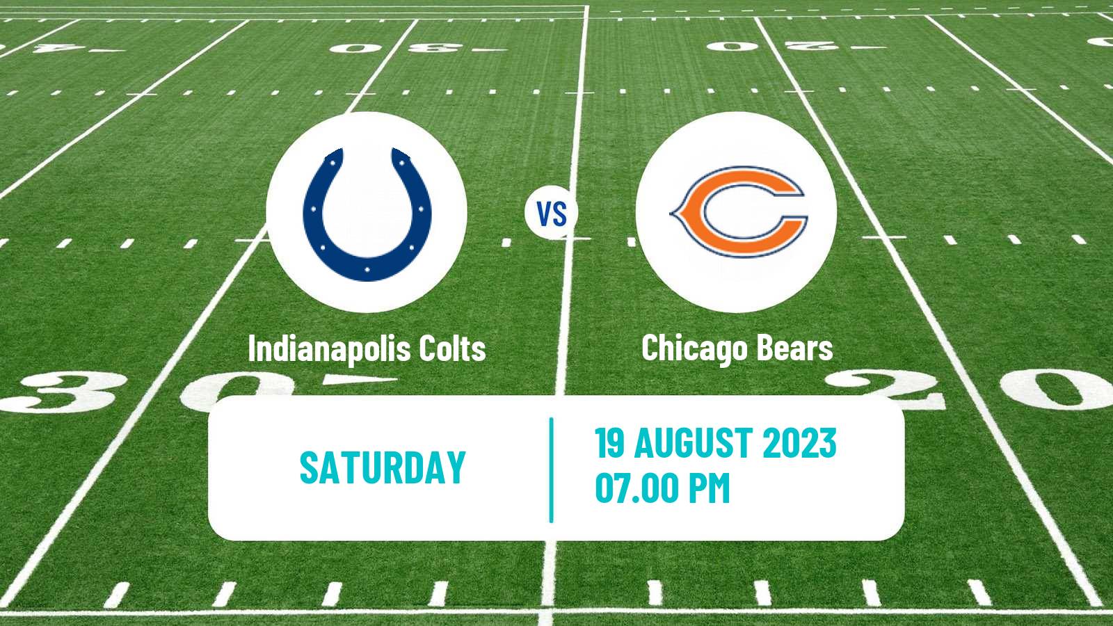 American football NFL Indianapolis Colts - Chicago Bears