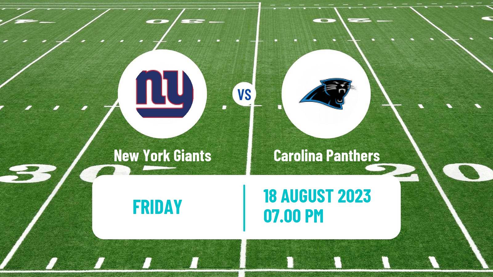 American football NFL New York Giants - Carolina Panthers