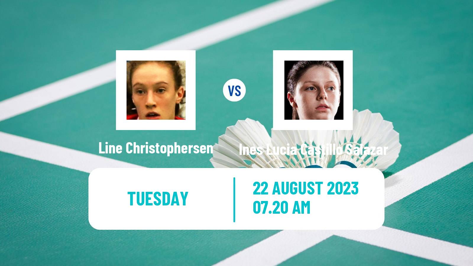 Badminton BWF World Championships Women Line Christophersen - Ines Lucia Castillo Salazar