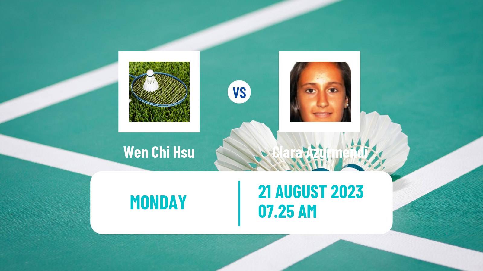 Badminton BWF World Championships Women Wen Chi Hsu - Clara Azurmendi