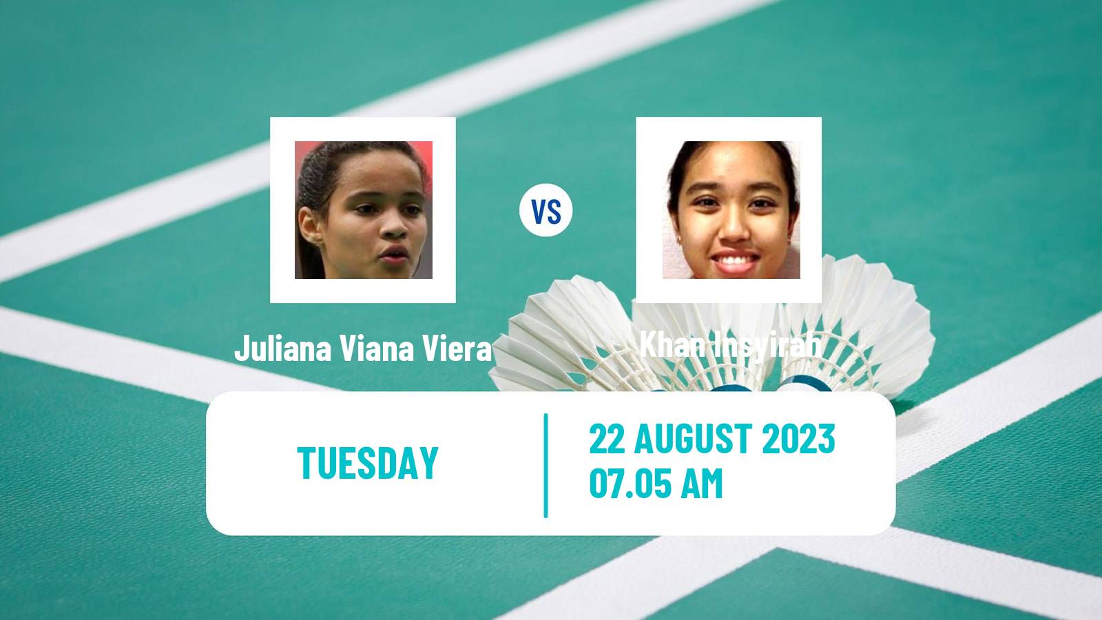 Badminton BWF World Championships Women Juliana Viana Viera - Khan Insyirah