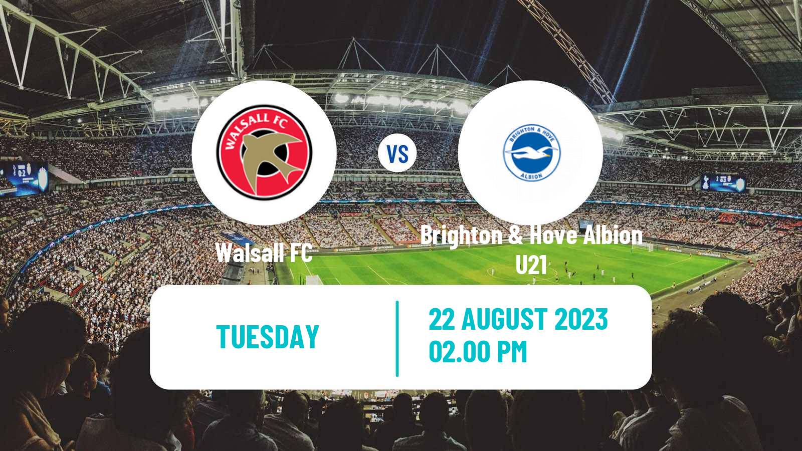 Soccer English EFL Trophy Walsall - Brighton & Hove Albion U21