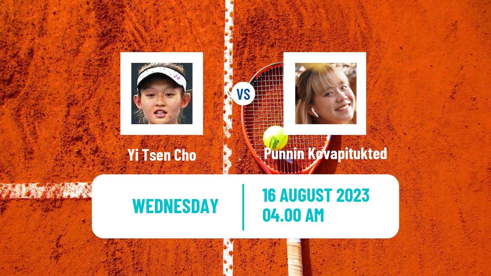 Tennis ITF W40 Nanchang Women Yi Tsen Cho - Punnin Kovapitukted