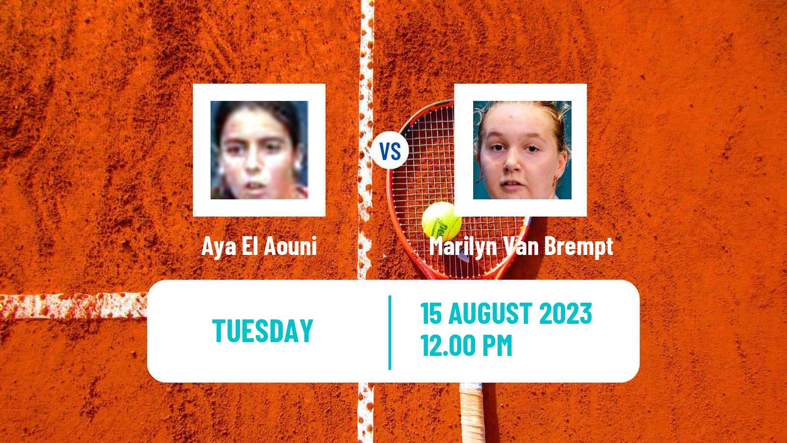 Tennis ITF W15 Duffel Women Aya El Aouni - Marilyn Van Brempt