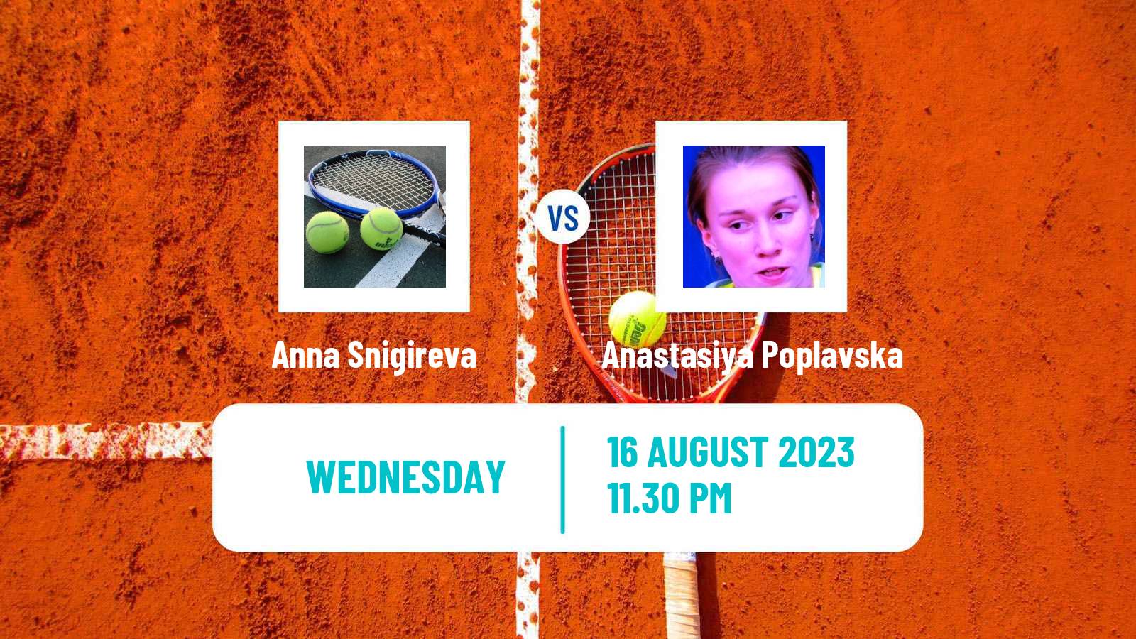 Tennis ITF W15 Ust Kamenogorsk 2 Women Anna Snigireva - Anastasiya Poplavska