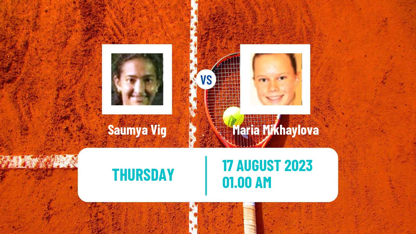 Tennis ITF W15 Ust Kamenogorsk 2 Women Saumya Vig - Maria Mikhaylova