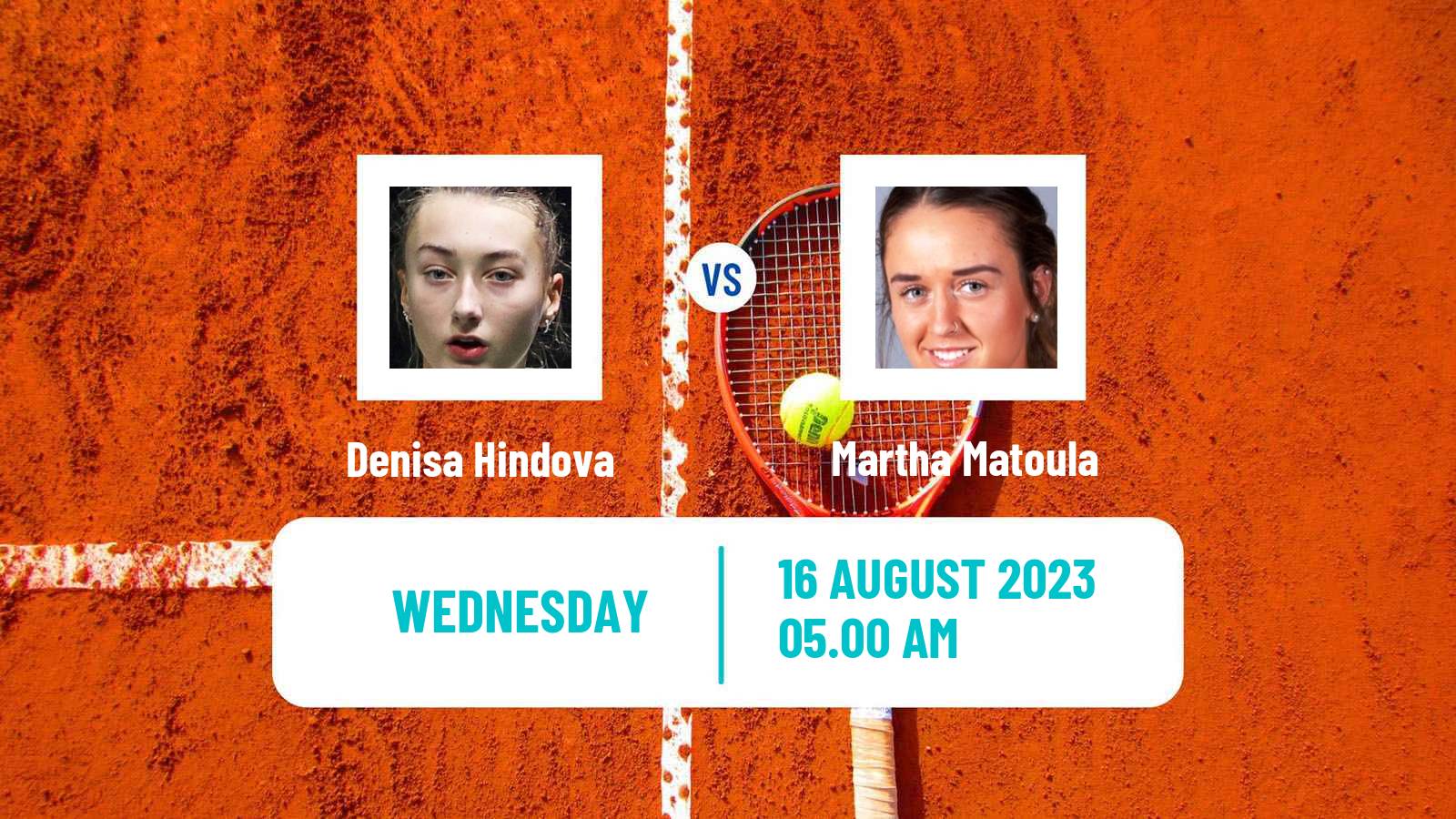 Tennis ITF W40 Wroclaw Women Denisa Hindova - Martha Matoula