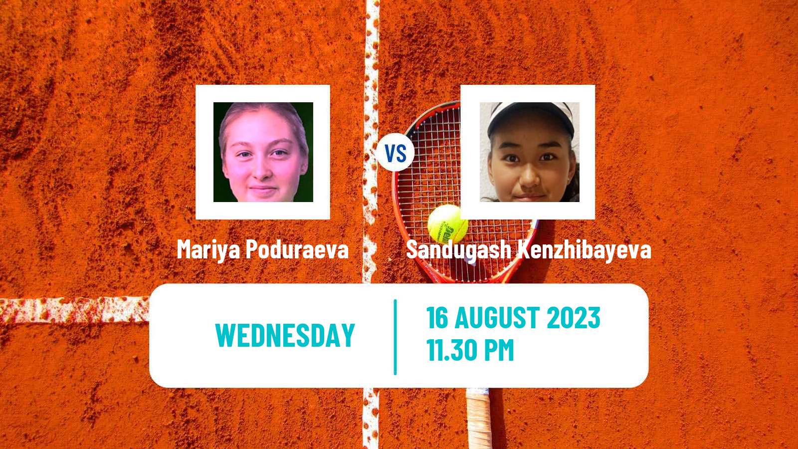 Tennis ITF W15 Ust Kamenogorsk 2 Women Mariya Poduraeva - Sandugash Kenzhibayeva