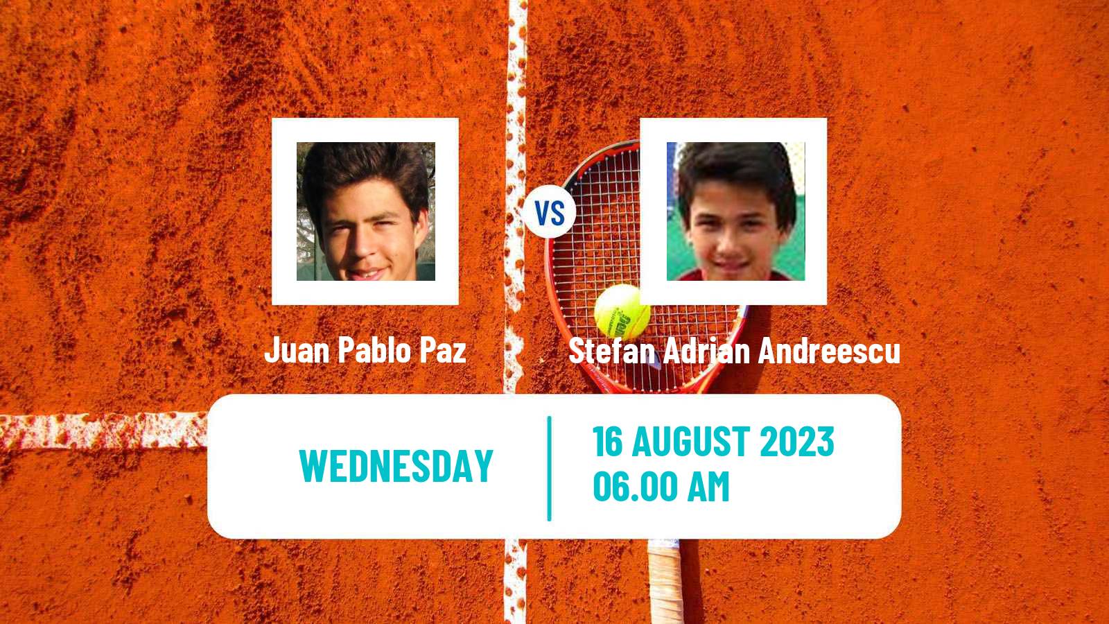 Tennis ITF M15 Targu Jiu Men Juan Pablo Paz - Stefan Adrian Andreescu