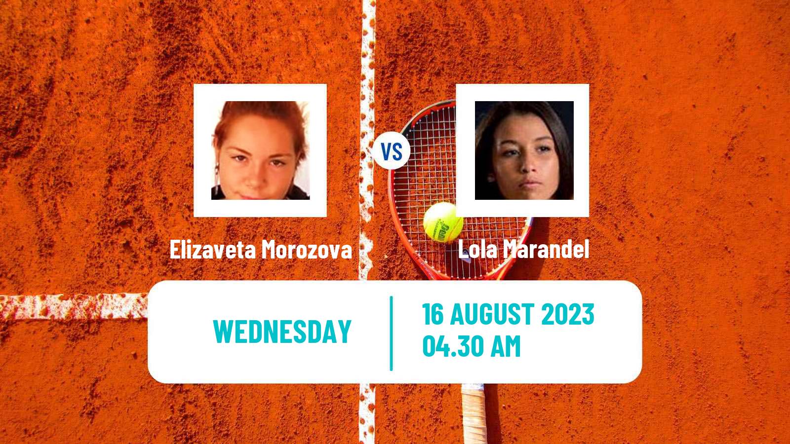 Tennis ITF W15 Monastir 28 Women Elizaveta Morozova - Lola Marandel