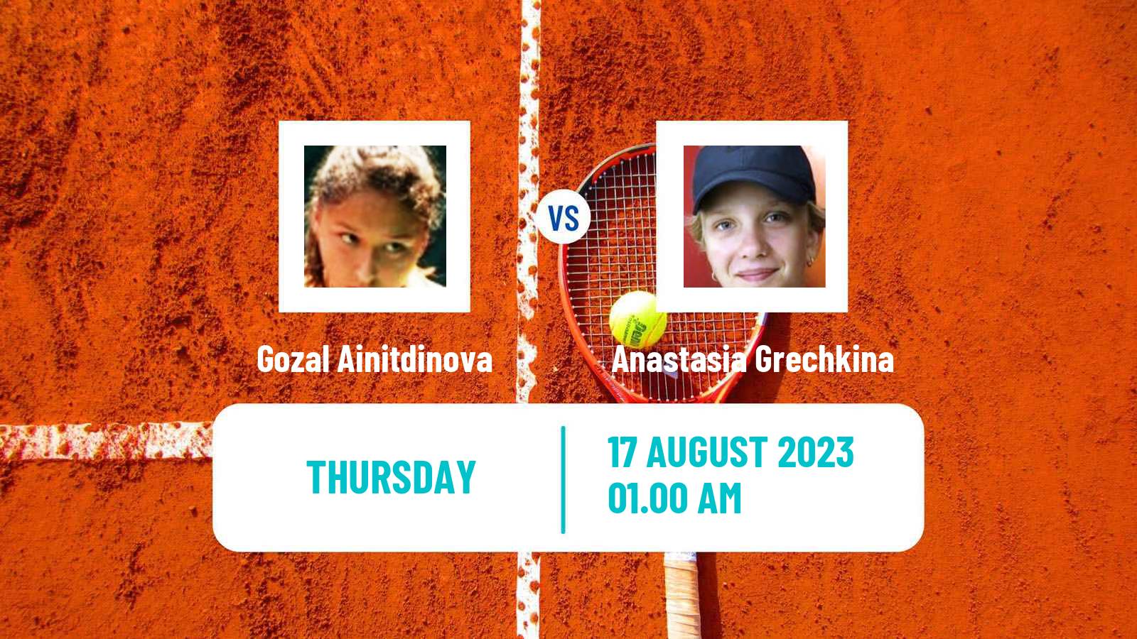 Tennis ITF W15 Ust Kamenogorsk 2 Women Gozal Ainitdinova - Anastasia Grechkina