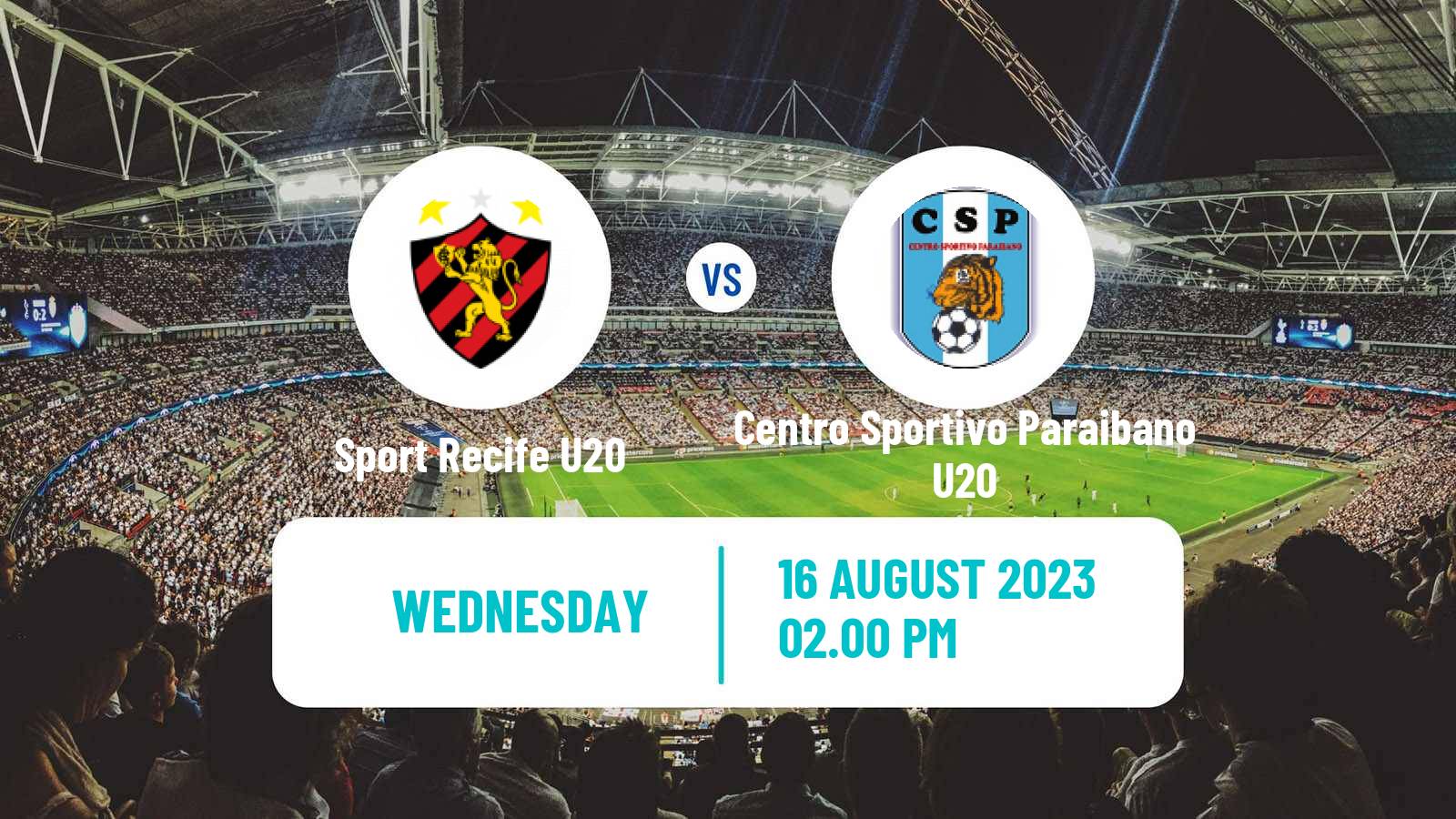 Soccer Copa do Brasil U20 Sport Recife U20 - Centro Sportivo Paraibano U20