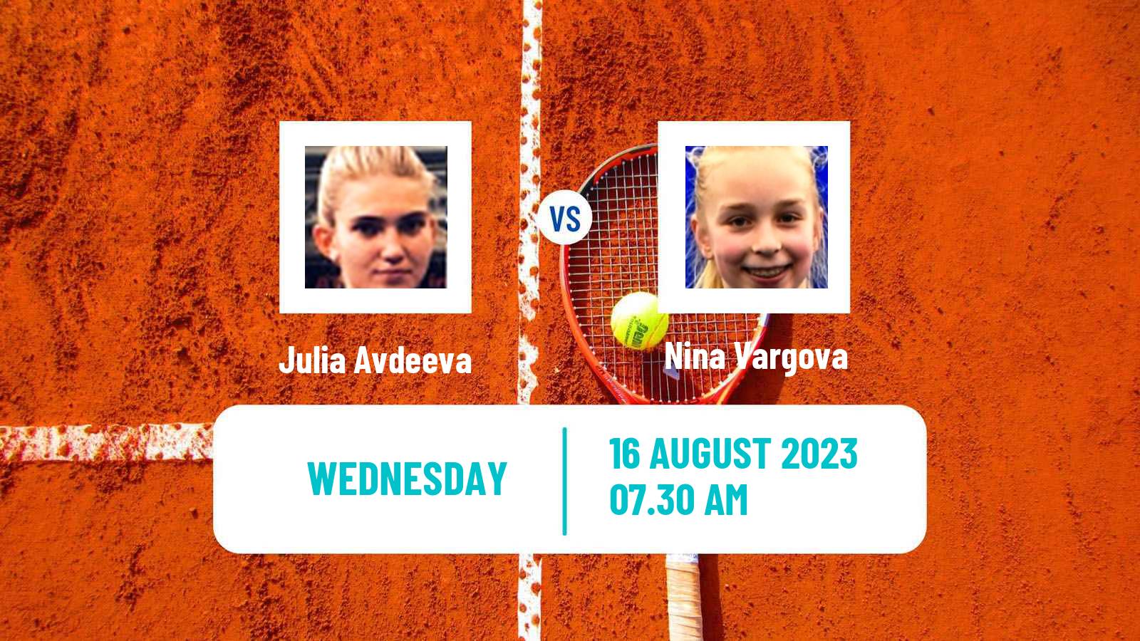 Tennis ITF W25 Erwitte Women Julia Avdeeva - Nina Vargova