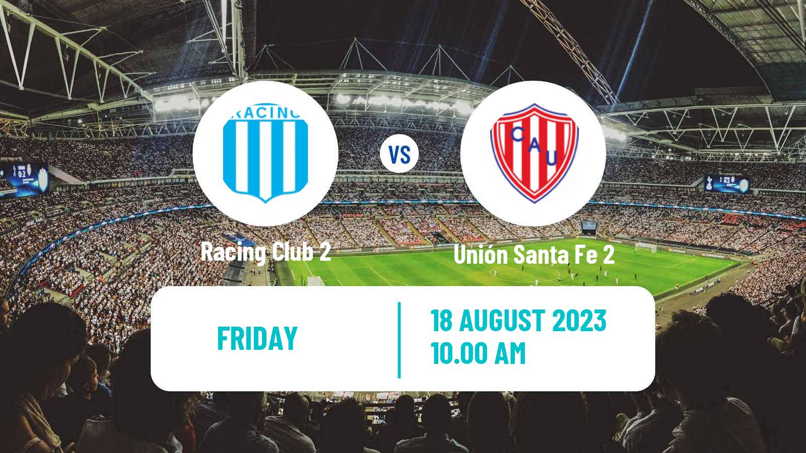 Soccer Argentinian Reserve League Racing Club 2 - Unión Santa Fe 2