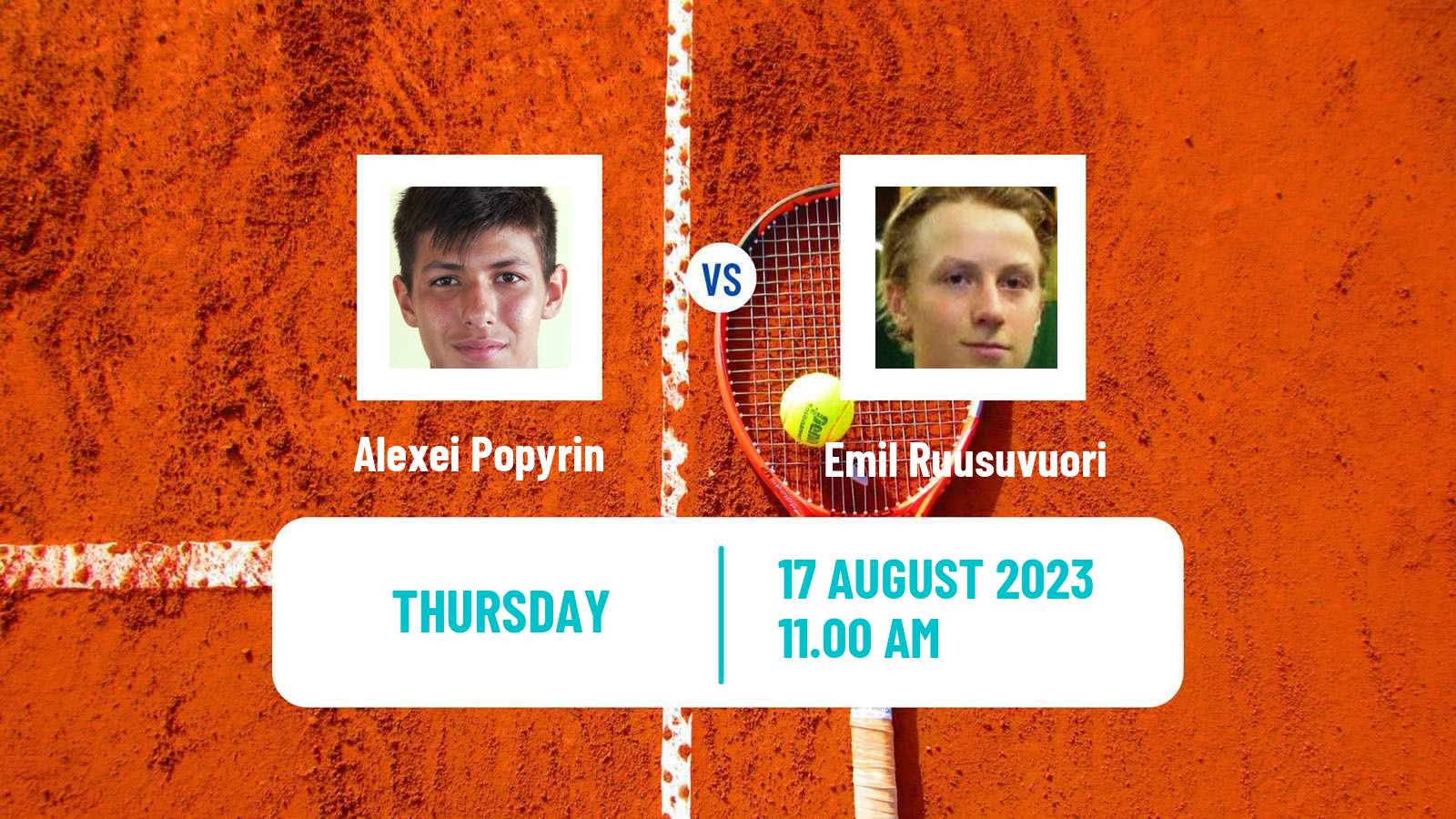 Tennis ATP Cincinnati Alexei Popyrin - Emil Ruusuvuori