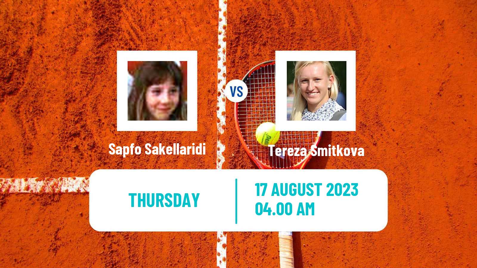 Tennis ITF W40 Wroclaw Women Sapfo Sakellaridi - Tereza Smitkova
