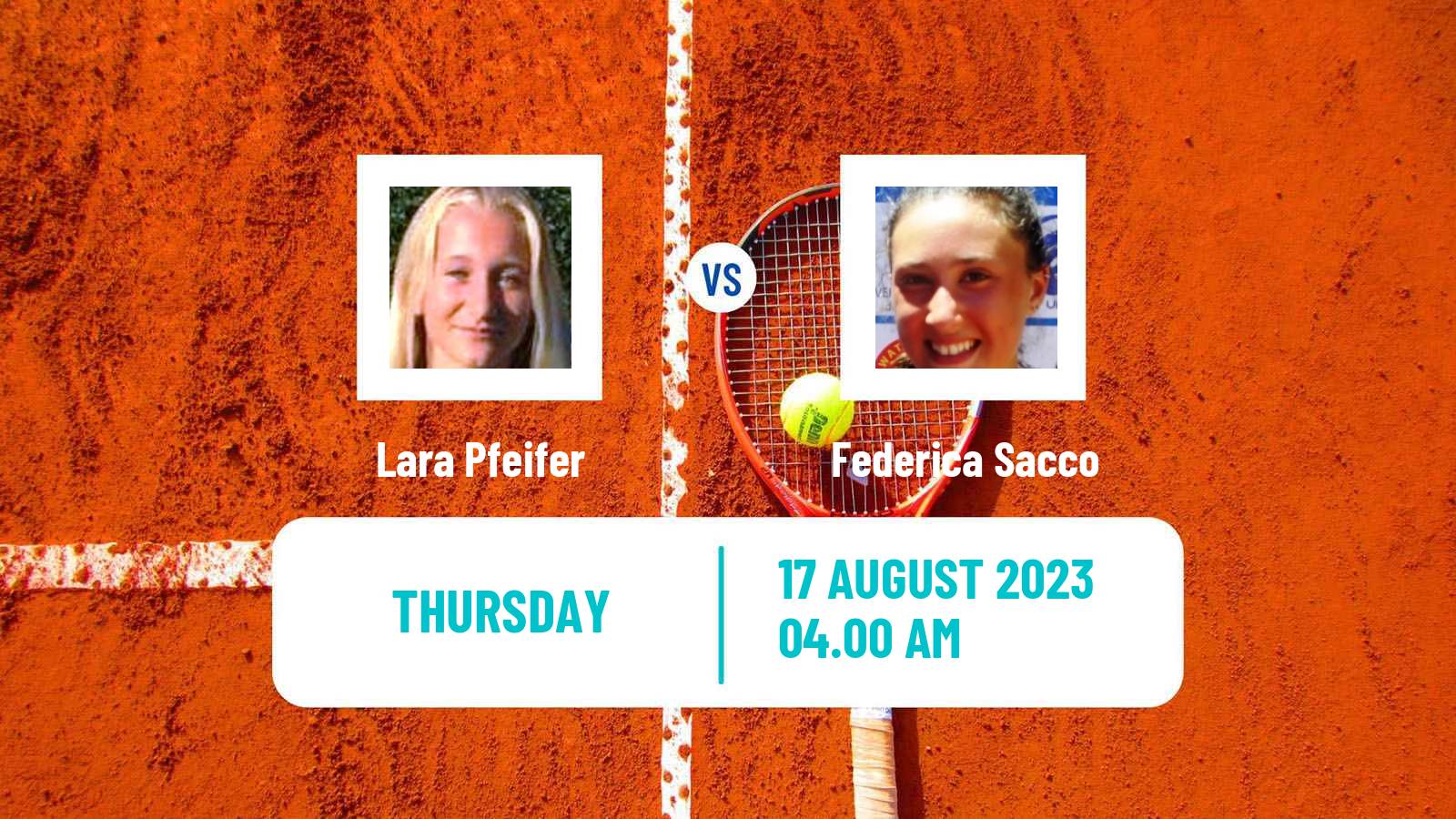 Tennis ITF W15 Monastir 28 Women Lara Pfeifer - Federica Sacco