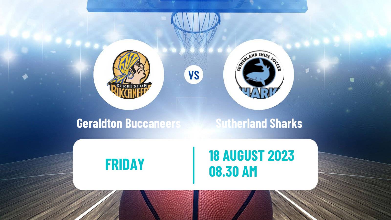 Basketball Australian NBL1 Geraldton Buccaneers - Sutherland Sharks