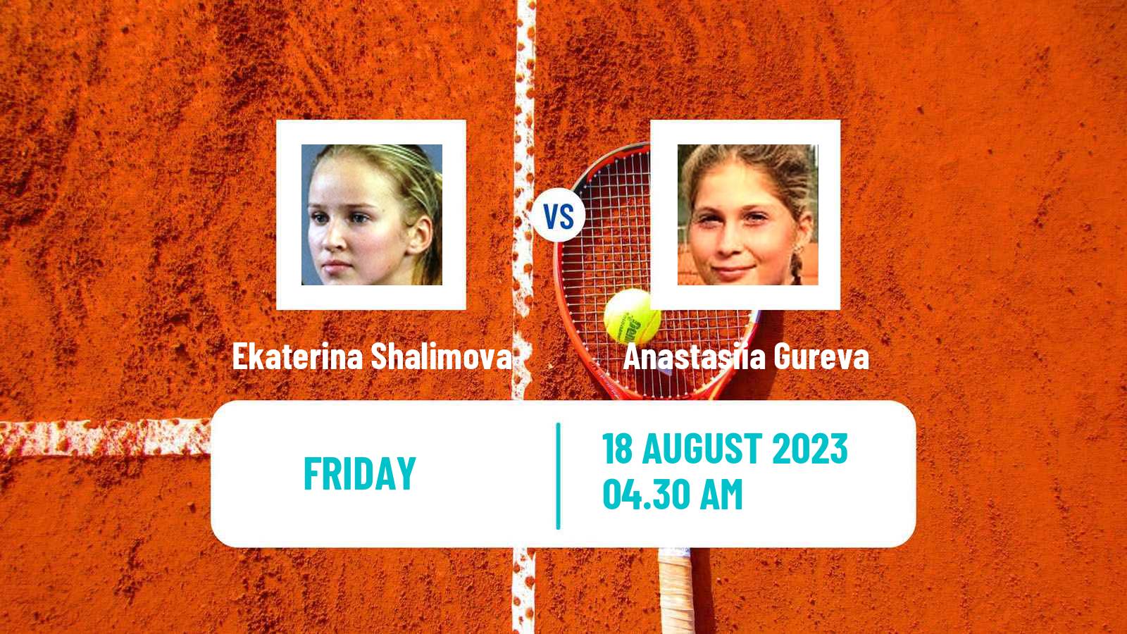 Tennis ITF W15 Monastir 28 Women Ekaterina Shalimova - Anastasiia Gureva