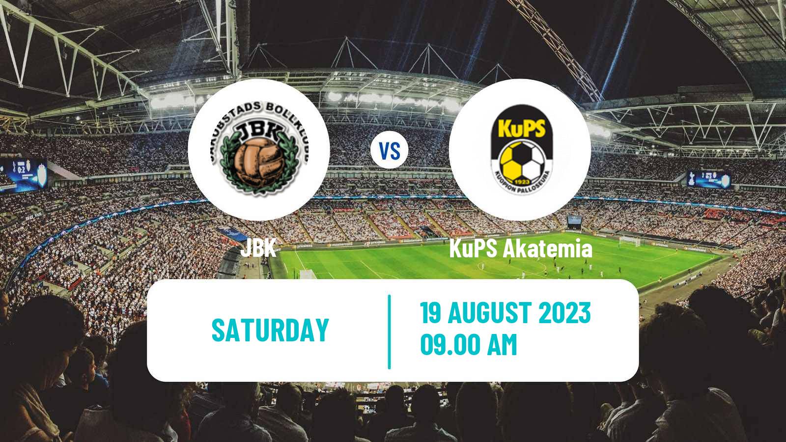 Soccer Finnish Kakkonen Group C JBK - KuPS Akatemia
