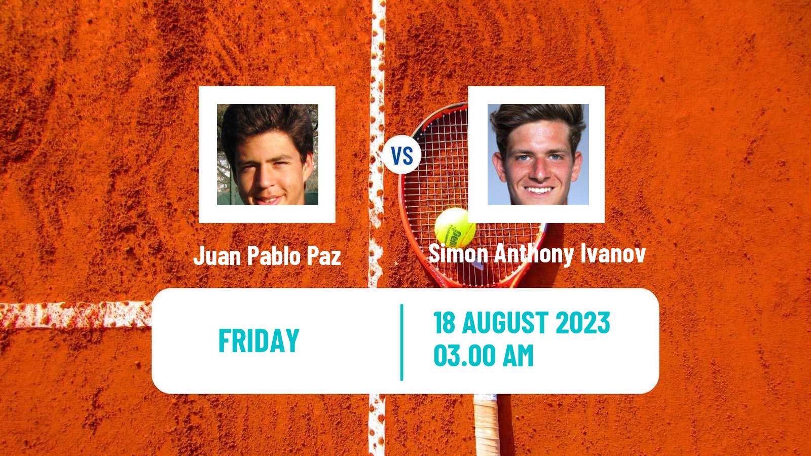 Tennis ITF M15 Targu Jiu Men Juan Pablo Paz - Simon Anthony Ivanov