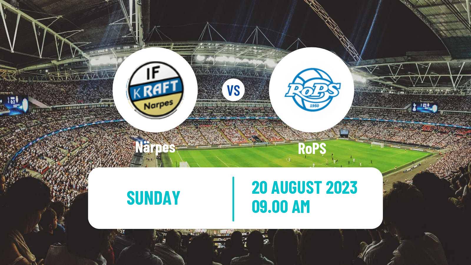 Soccer Finnish Kakkonen Group C Närpes - RoPS