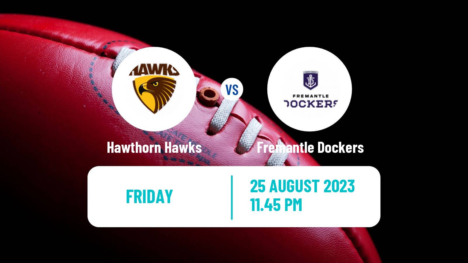 Aussie rules AFL Hawthorn Hawks - Fremantle Dockers