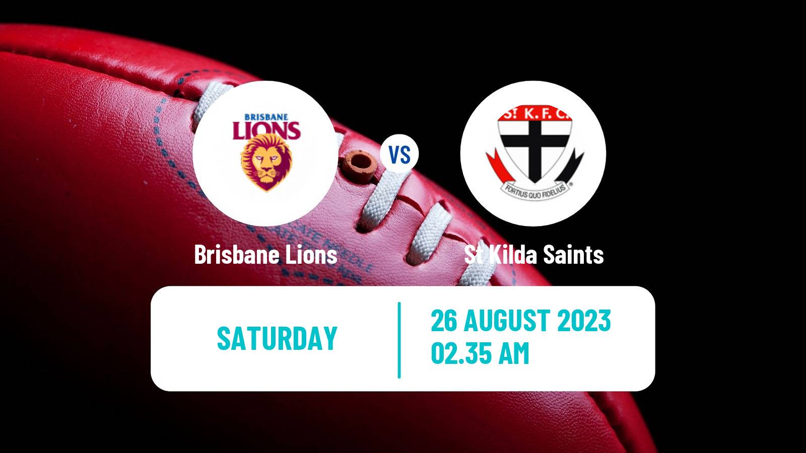 Aussie rules AFL Brisbane Lions - St Kilda Saints