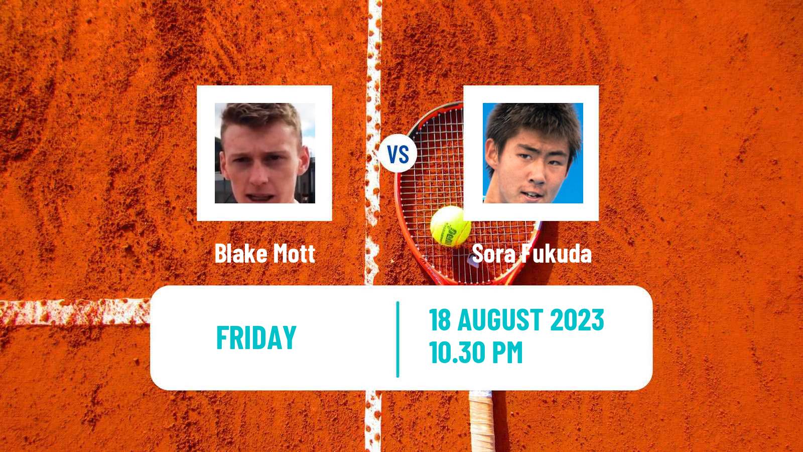 Tennis ITF M25 Jakarta 7 Men Blake Mott - Sora Fukuda