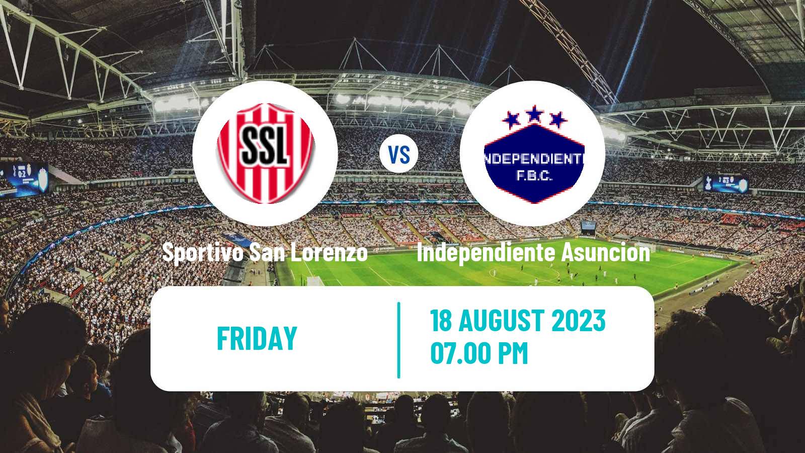 Soccer Paraguayan Division Intermedia Sportivo San Lorenzo - Independiente Asuncion