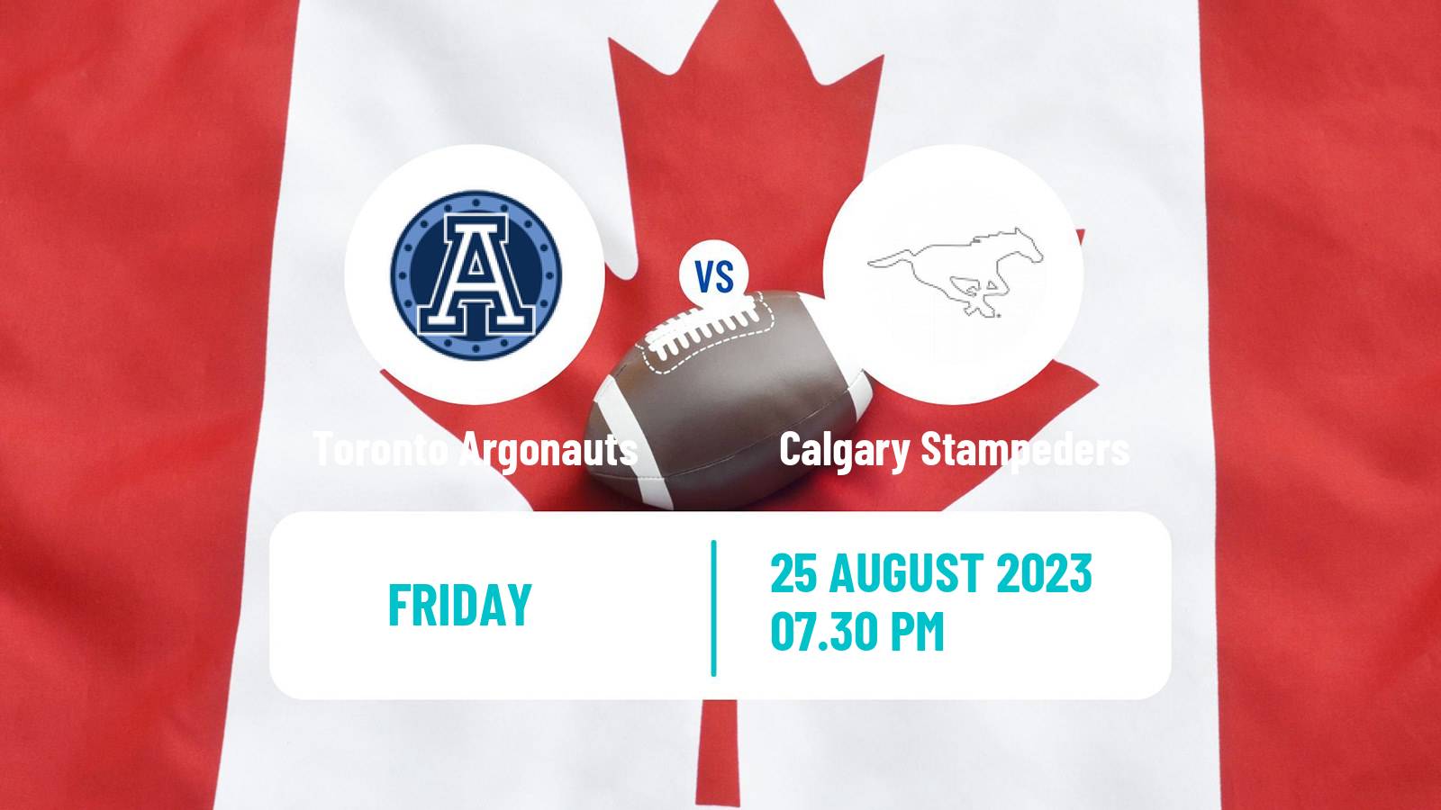 Canadian football CFL Toronto Argonauts - Calgary Stampeders